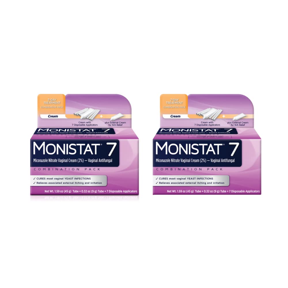 Monistat 7-Day Yeast Infection Treatment | Cream + External Itch Relief Cream | Pack of 2 Monistat uk supplements
