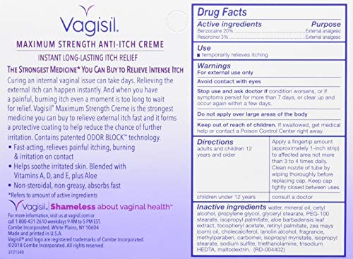 Vagisil Maximum Strength Anti Itch Creme, 1 Ounce Vagisil uk supplements