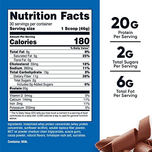 Nutricost Meal Replacement Shake Powder (Chocolate), 30 Servings - Protein, Non-GMO Nutricost uk supplements