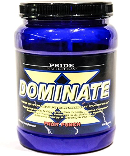 #1 Pre Workout - Dominate X 500g- Best Nitric Oxide & Creatine Pre-Workout Formula Pride Nutrition uk supplements