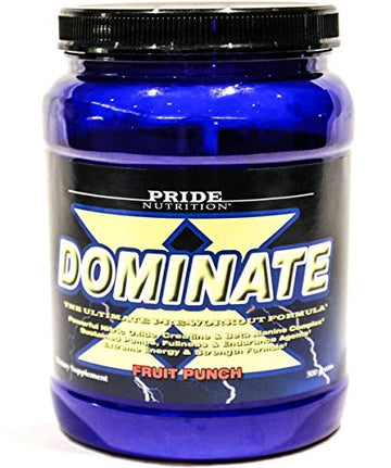 #1 Pre Workout - Dominate X 500g- Best Nitric Oxide & Creatine Pre-Workout Formula Pride Nutrition uk supplements