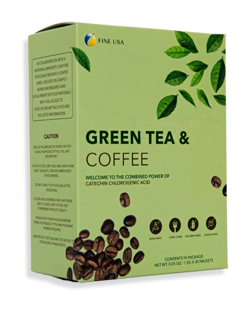 Fine USA Green Tea & Coffee | Clean Energy & Focus | Boost Metabolism | Catechins FINE USA uk supplements