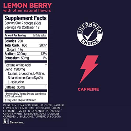 GU Energy Roctane Ultra Endurance Energy Drink Mix, Lemon Berry, 1.72 lb GU Energy uk supplements