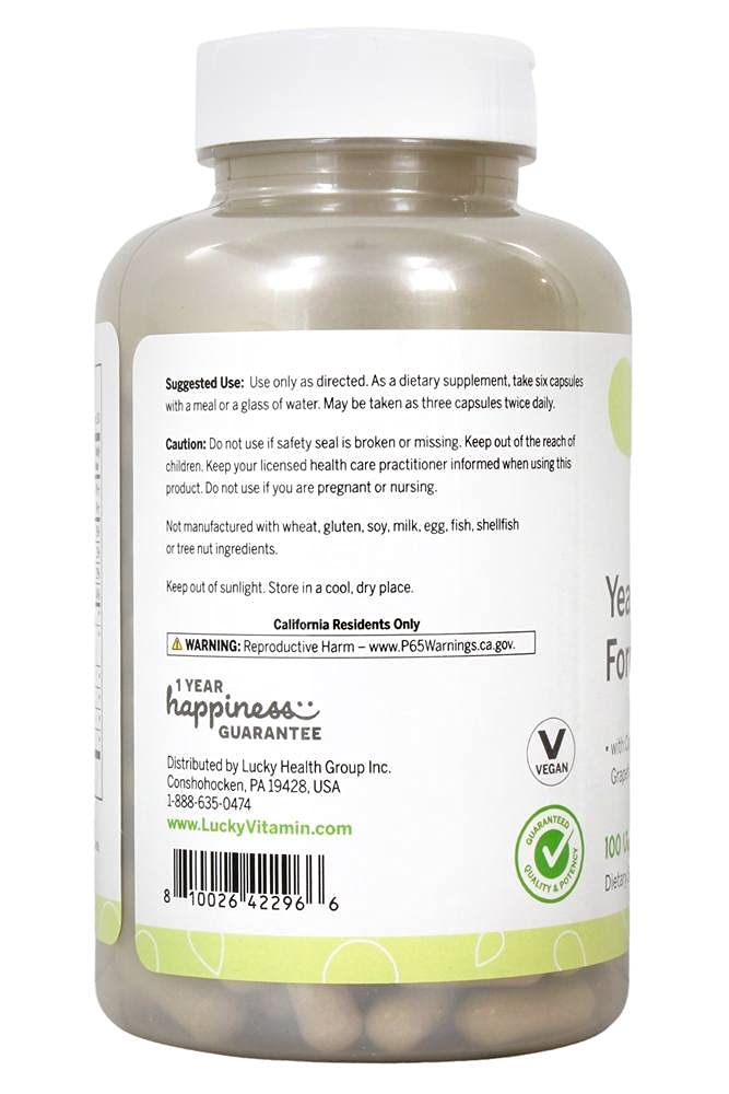 Lucky Vitamin - Yeast-Defense Formula - 180 Veg Capsules Lucky Vitamin uk supplements