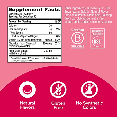 OLLY Metabolism Gummy Rings, Apple Cider Vinegar, Vitamin B12, Chromium, Energy and Digestive Health OLLY uk supplements