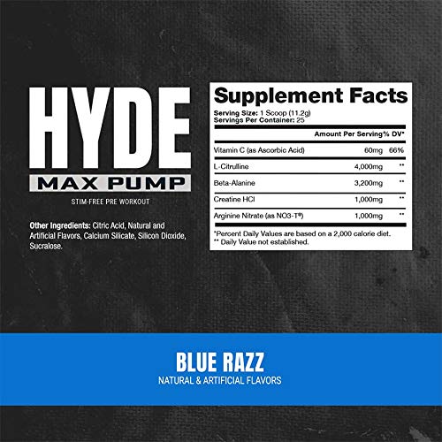 PROSUPPS Mr. Hyde Signature Blue Razz and Hyde Max Pump Blue Razz Bundle PROSUPPS uk supplements