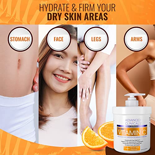 Advanced Clinicals Vitamin C Cream. Advanced Brightening Cream. Anti-aging cream Advanced Clinicals uk supplements