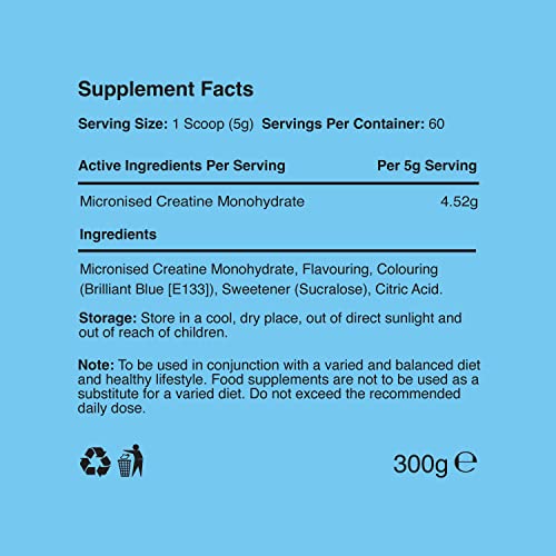 Warrior Creatine Monohydrate Powder – 300g – Micronised for Easy Mixing Warrior uk supplements