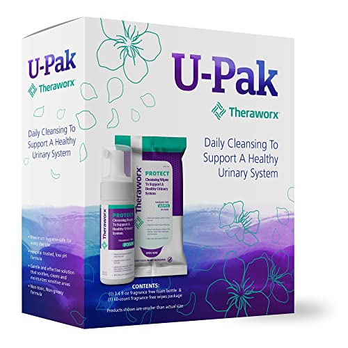 Theraworx Protect U-Pak 60-Ct Wipes & Hygiene Foam 3.4 oz for Urinary Health (Pack of 1) THERAWORX PROTECT uk supplements