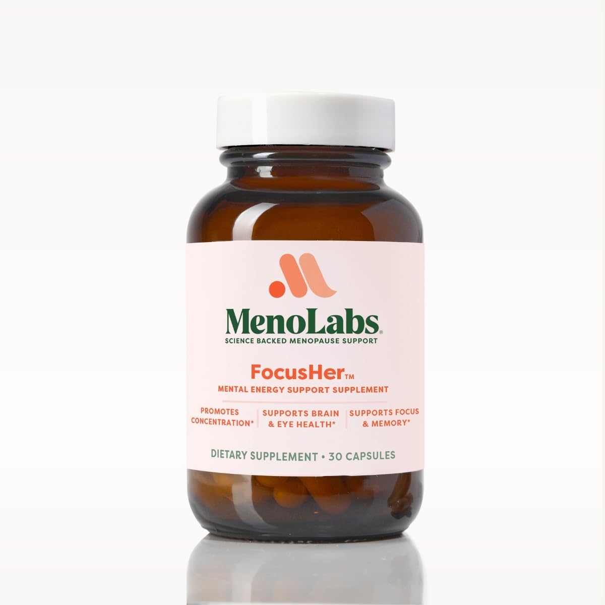 MENOLABS® FocusHer™ Mental Energy Support Supplement – Caffeine-Free Focus, Concentration & Memory – enXtra® & Lutemax 2020® – Menopause, Brain & Eye Health – 30 Capsules, 30-Day Supply MENOLABS uk supplements