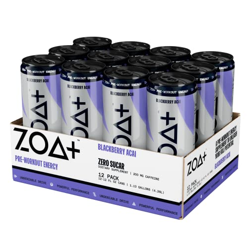 ZOA+ Plus Sugar Free Pre Workout Drinks Bundle | 12 Fl Oz, (36 Pack) | Nitric Oxide Support ZOA uk supplements