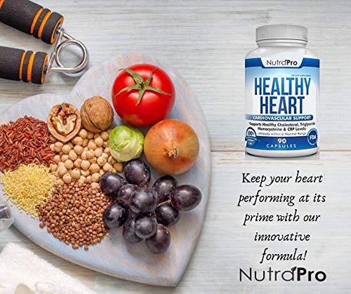 NutraPro Healthy Heart - Heart Health Supplements & Arteries Support .Healthy Cholesterol and Triglyceride. GMP Certified. NutraPro uk supplements