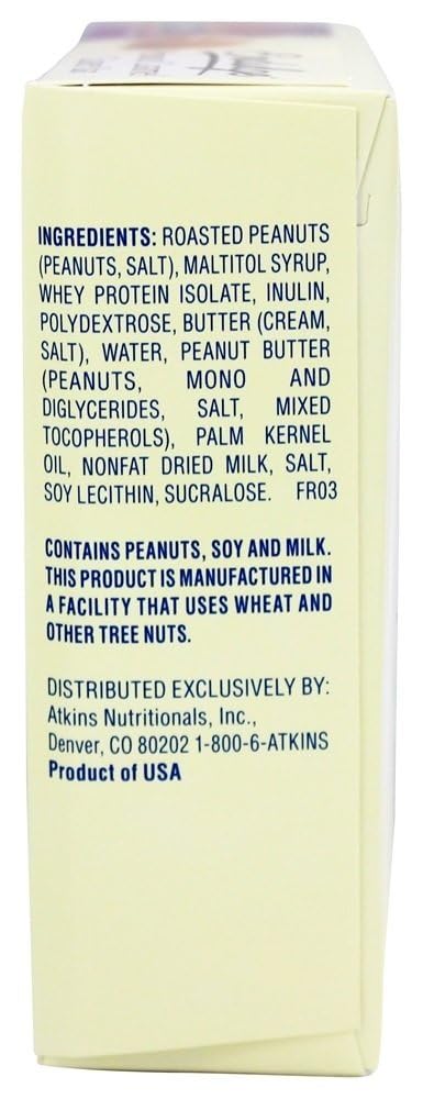 Atkins Peanut Caramel Cluster Bar, Dessert Favorite, High in Fiber, 3g Net Carb, 1g Sugar Atkins uk supplements