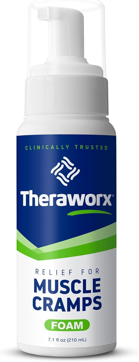 Theraworx Relief for Muscle Cramps Foam Fast-Acting Muscle Spasm, Leg Soreness with Magnesium Sulfate - 7.1 oz - 2 Count Theraworx uk supplements