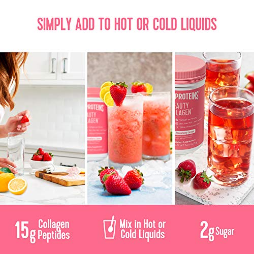 Vital Proteins Beauty Collagen (Strawberry Lemon, Canister) - 120mg of Hyaluronic Acid Vital Proteins uk supplements