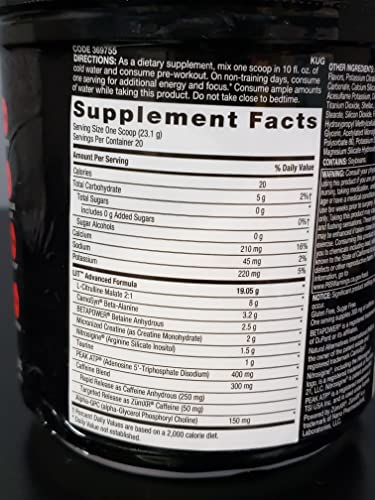BEYOND RAW LIT AF | Advanced Formula Clinical Strength Pre-Workout Powder | Contains BEYOND RAW uk supplements
