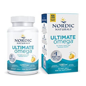 Nordic Naturals Ultimate Omega, Lemon Flavor - 60 Soft Gels - 1280 mg Omega-3 Nordic Naturals uk supplements