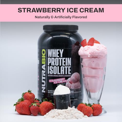 NutraBio Whey Protein Isolate Supplement – 25g of Protein Per Scoop with Complete NutraBio uk supplements