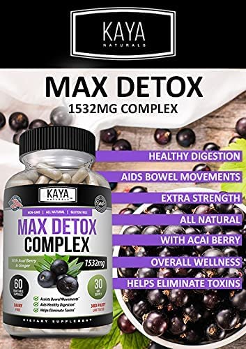 Kaya Naturals - Max Detox - 100% Natural, Healthy, Safe & New, Pure Herbal Ingredients Kaya Naturals uk supplements