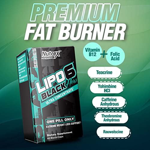 Nutrex Research Lipo-6 Black Hers Ultra Concentrate | Weight Loss Pills for Women | Fat Burner Nutrex Research uk supplements
