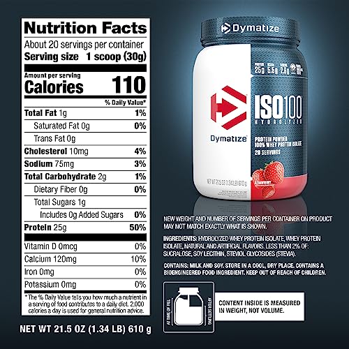 Dymatize ISO100 Hydrolyzed Protein Powder, 100% Whey Isolate Protein, 25g of Protein Dymatize uk supplements
