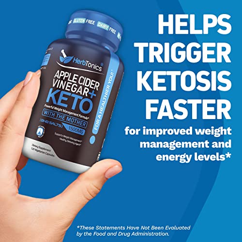 Herbtonics Apple Cider Vinegar Capsules Plus Keto BHB | Fat Burner & Weight Loss Herbtonics uk supplements