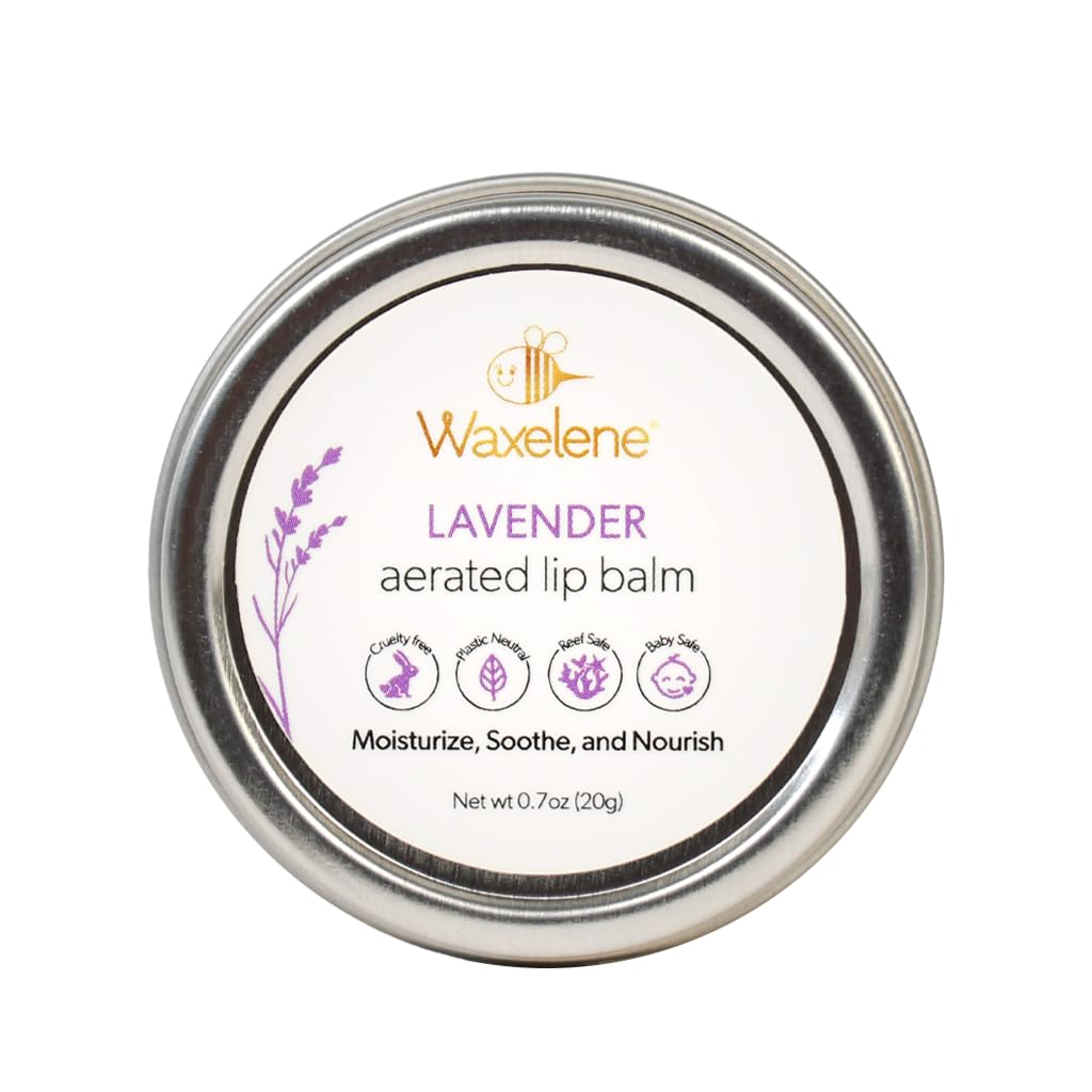 Lavender Aerated Lip Balm tin - Single Waxelene uk supplements