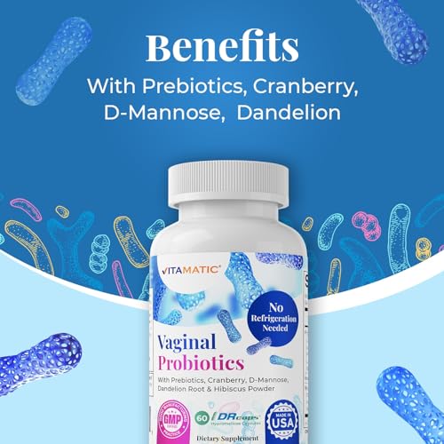 Vitamatic Vaginal Probiotics 20 Billions for Women pH Balance & Odor Control Vitamatic uk supplements