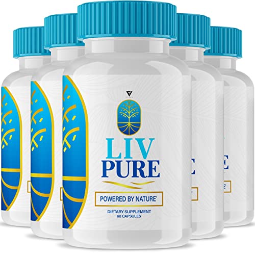 (5 Pack) Liv Pure Pills, Livpure Liver Detox Cleanse Management Capsules Advanced Formula Fyvus uk supplements