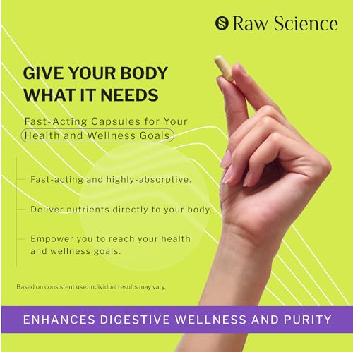 Colon Cleanse - Detox, Digestive Health, Psyllium Husk, Aloe Vera, Bentonite Clay, Acidophilus Probiotic S RAW SCIENCE uk supplements