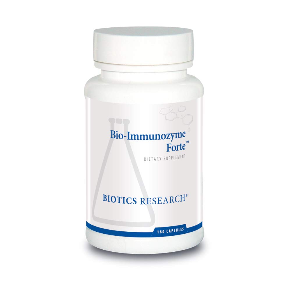 BIOTICS RESEARCH Bio Immunozyme Forte Multivitamin, Echinacea, Cayenne Pepper, Lactobacillus acidophilus, Botanicals, Probiotics, Amino Acids, Organs/Glandulars for Immune System Health 180 Capsules BIOTICS RESEARCH uk supplements