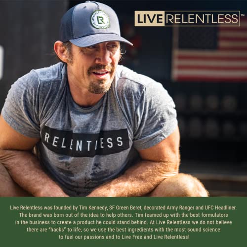 Live Relentless by Tim Kennedy, Drive Pre-Workout, Merica's Strawlemon, 30 Servings Live Relentless uk supplements
