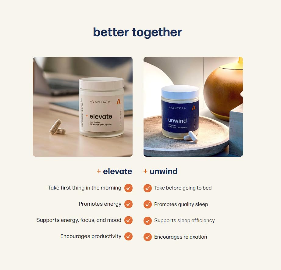 Avantera Premium Nootropic, Elevate | Energy, Focus, Mood, & Gut Health | 30 Day Supply Avantera uk supplements