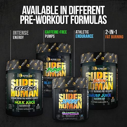 ALPHA LION Superhuman Pre Workout Powder, Beta Alanine, L-Taurine & Tri-Source ALPHA LION uk supplements