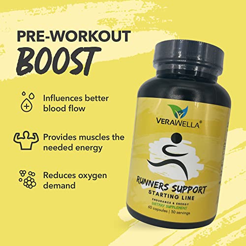 VeraWella - Runners Support Starting Line, Nitric Oxide Booster with L-Arginine, L Citrulline VeraWella uk supplements
