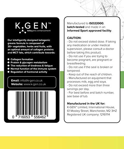 K-GEN™ Keto Greens Collagen Powder Superfood Micronutrient & Anti-oxidant Blend K GEN ketogenic enhancement uk supplements