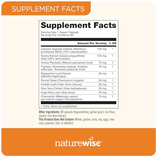 NatureWise Herbal Detox Cleanse Laxative Supplements | Natural Colon Cleanser Herb & Fiber Blend NatureWise uk supplements