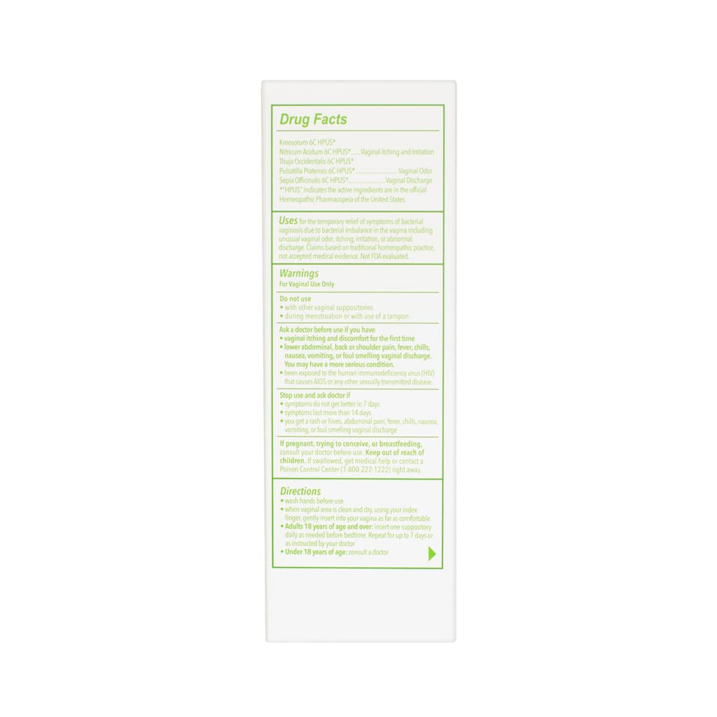 Good Clean Love BiopHresh Vaginal Homeopathic Suppository, Bacterial Vaginosis Treatment for Women Good Clean Love uk supplements