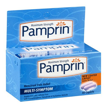 Pamprin Maximum Strength Multi-Symptom Menstrual Relief Tablets, 40-Count Boxes (Pack of 3) Pamprin uk supplements