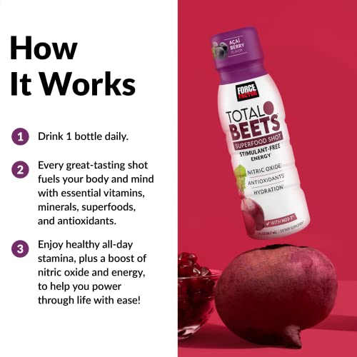 Force Factor Total Beets Superfood Shots for Healthy All-Day Stamina, Energy Drink Alternative Force Factor uk supplements