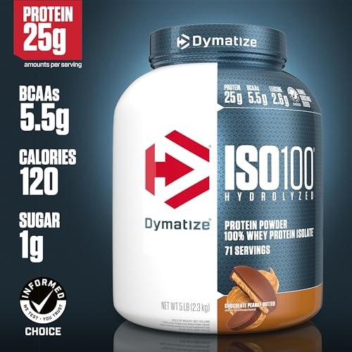 Dymatize ISO 100 Whey Protein Powder with 25g of Hydrolyzed 100% Whey Isolate Dymatize uk supplements