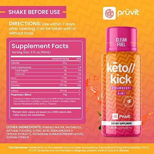 Pruvit Keto Kick Strawberry Kiwi Exogenous Ketones Exalt The Benefits of Natural Slim PRÜVIT uk supplements