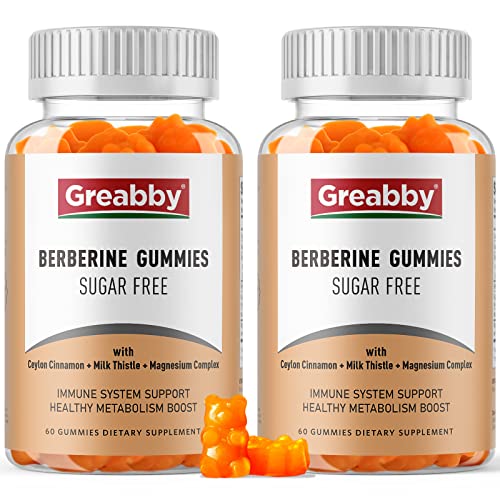GREABBY Berberine Gummies 1200mg with Ceylon Cinnamon, Milk Thistle & Magnesium GREABBY uk supplements