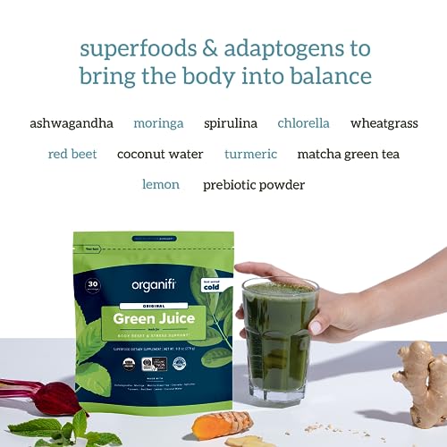 Organifi Green Juice and Red Juice Bundle - 30 Day Supply - Delicious, Refreshing Organic Organifi uk supplements