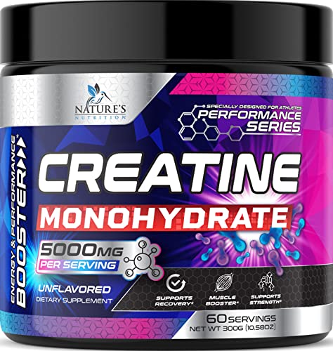 Micronized Creatine Monohydrate Powder - 100% Pure Unflavored Creatine Powder Nature's Nutrition uk supplements