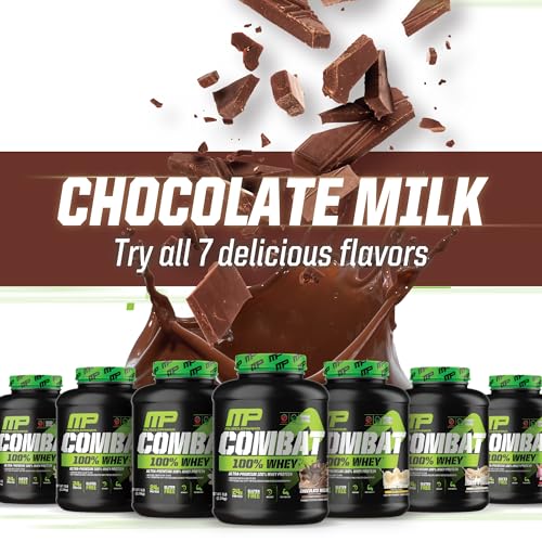 MusclePharm Combat 100% Whey, Chocolate Milk - 5 lb Protein Powder - Gluten Free Muscle Pharm uk supplements
