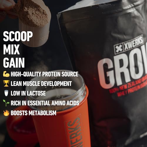 Xwerks Grow 100% New Zealand Grass-Fed Whey Protein - 25g of Pure Isolate Protein Xwerks uk supplements