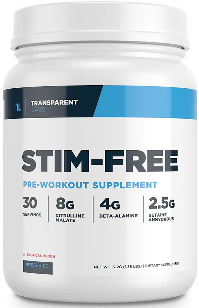 Transparent Labs Stim-Free Pre-Workout - Caffeine & Stim Free Pre Workout Powder Transparent Labs uk supplements