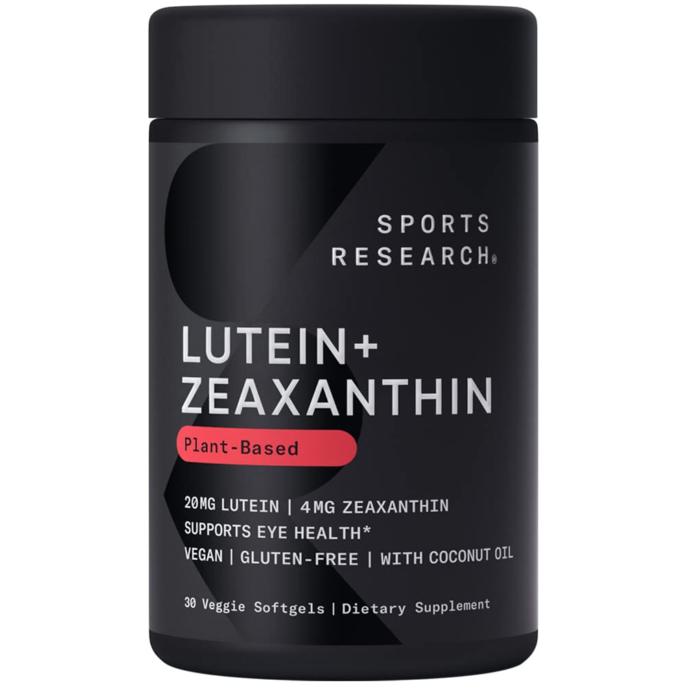 Sports Research Vegan Lutein + Zeaxanthin (20mg) with Organic Coconut Sports Research uk supplements