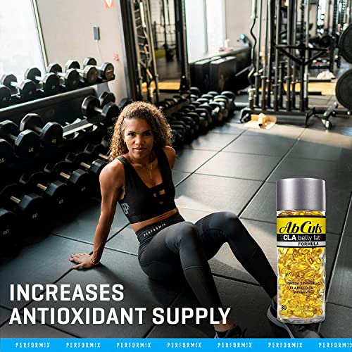 Ab Cuts CLA Belly Fat Formula - 80 Easy-to-Swallow Softgels - Omega 3 Fish Oil, Flaxseed AbCuts uk supplements
